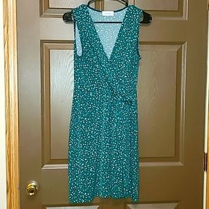 Green Faux wrap dress